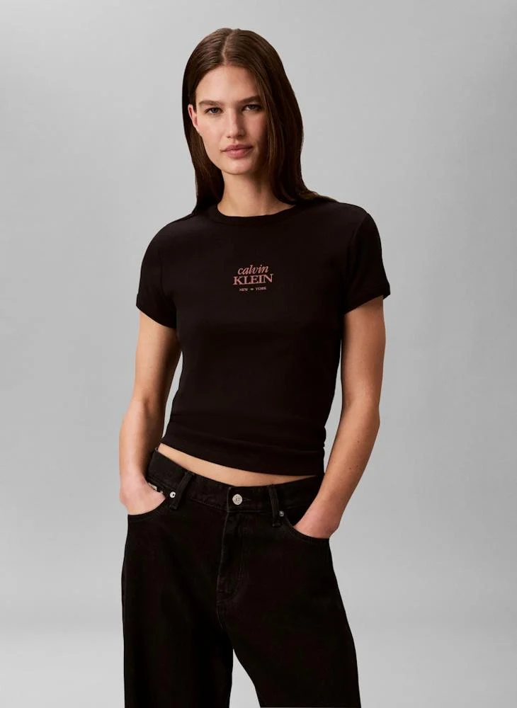 Casual 2X2 Baby Rib Logo Baby T-Shirt