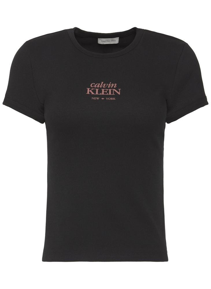 Calvin Klein Jeans Casual 2X2 Baby Rib Logo Baby T-Shirt - Image 5