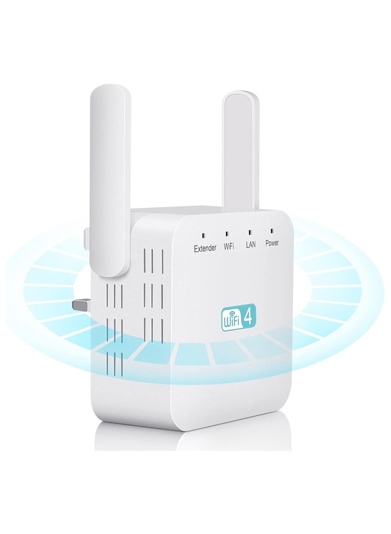 كابتن تيك WiFi Extender Booster, WiFi Booster, WiFi Extender, 300Mbps 2.4GHz Range Extender, Wireless Internet Booster, with WAN/LAN Port, 2 Antennas, Easy Setup, UK Plug, A(WHX)2, for Home, Office - Image 1