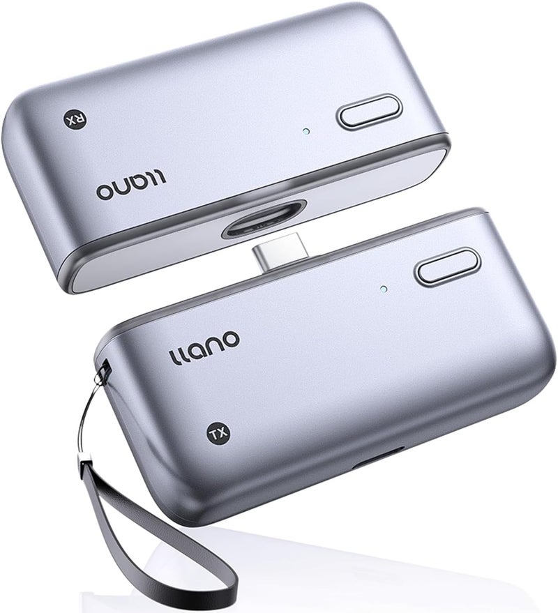 llano S850 Upgraded Type-C Wireless HDMI Transmitter and Receiver, 50M, Ultra 4K Decode Input 1080P@60Hz Output, Plug&Play 5G+2.4G and Audio for Phone/Tablet/Laptop to Monitor/Projector (Black)