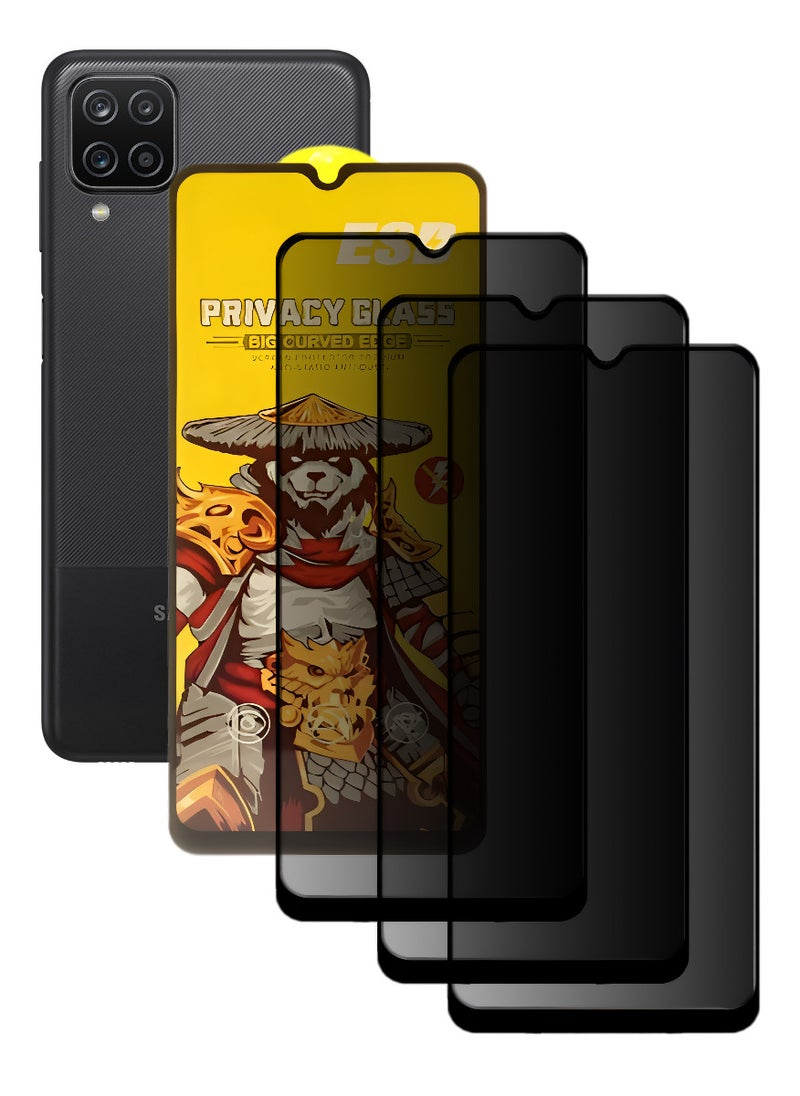 ESD 3 Pieces Tempered Dustproof Glass Screen Protector Compatible For Samsung Galaxy A12 - Image 1