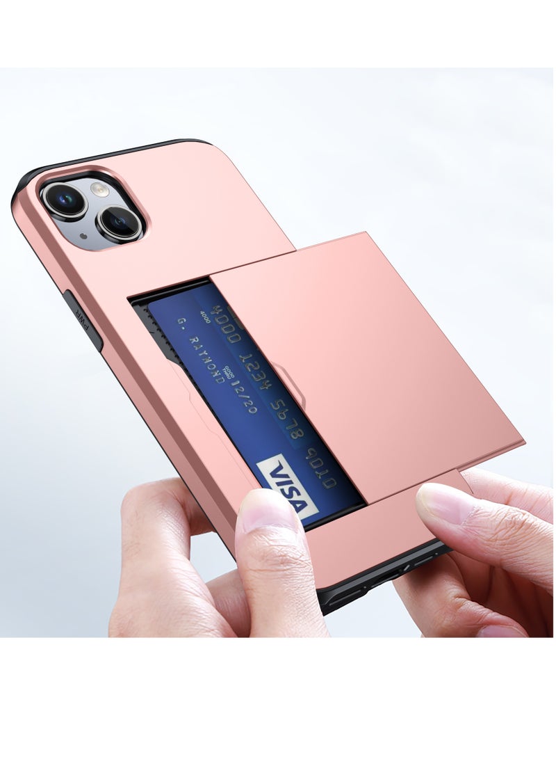 جولف لينك حافظة آيفون 15 بلس مع حامل بطاقات شديدة التحمل بطبقة مزدوجة مخفية وفتحة للبطاقات رفيعة باللون الرمادي - Image 5