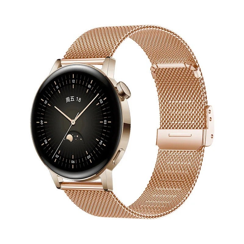 Bluejw 18mm 20mm 22mm Milanese Loop Stainless Steel Watch Strap – 0.6mm Mesh Metal Band with Magnetic Buckle for Men and Women, Replaceable Smartwatch Band - Image 3