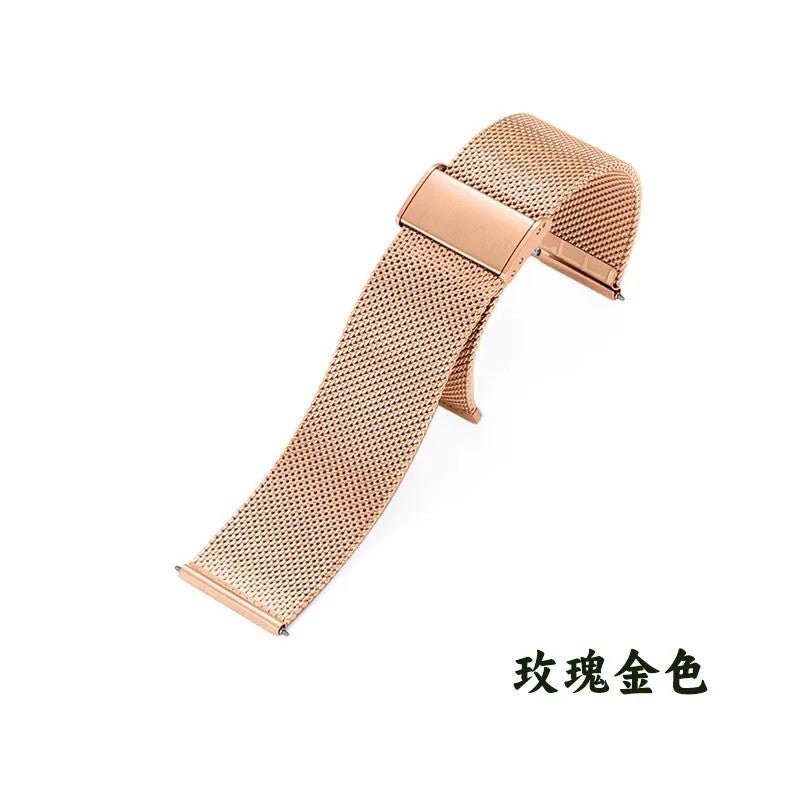 Bluejw 18mm 20mm 22mm Milanese Loop Stainless Steel Watch Strap – 0.6mm Mesh Metal Band with Magnetic Buckle for Men and Women, Replaceable Smartwatch Band - Image 1