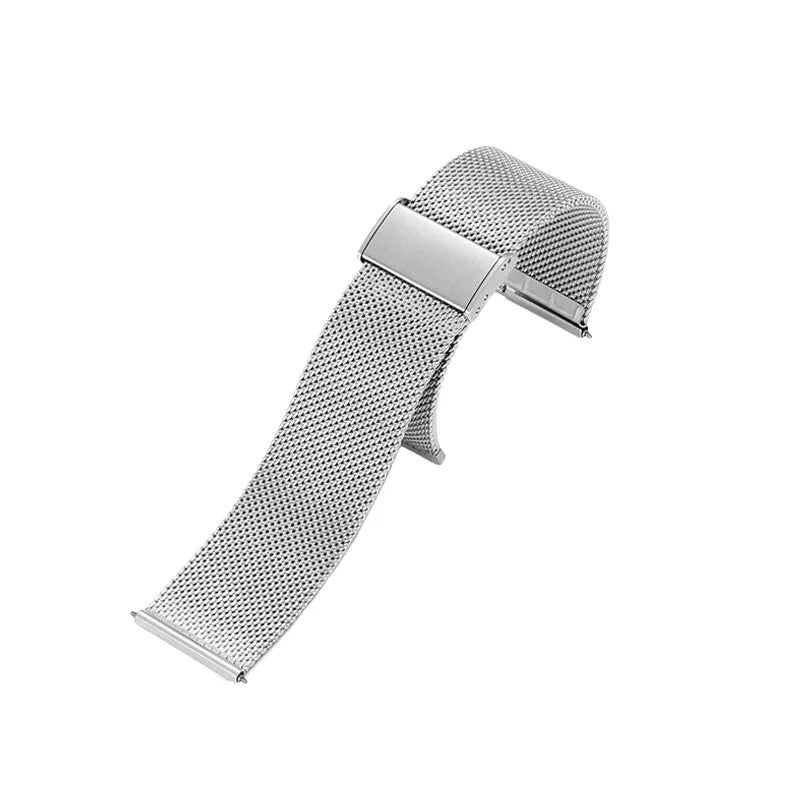Bluejw 18mm 20mm 22mm Milanese Loop Stainless Steel Watch Strap – 0.6mm Mesh Metal Band with Magnetic Buckle for Men and Women, Replaceable Smartwatch Band - Image 4