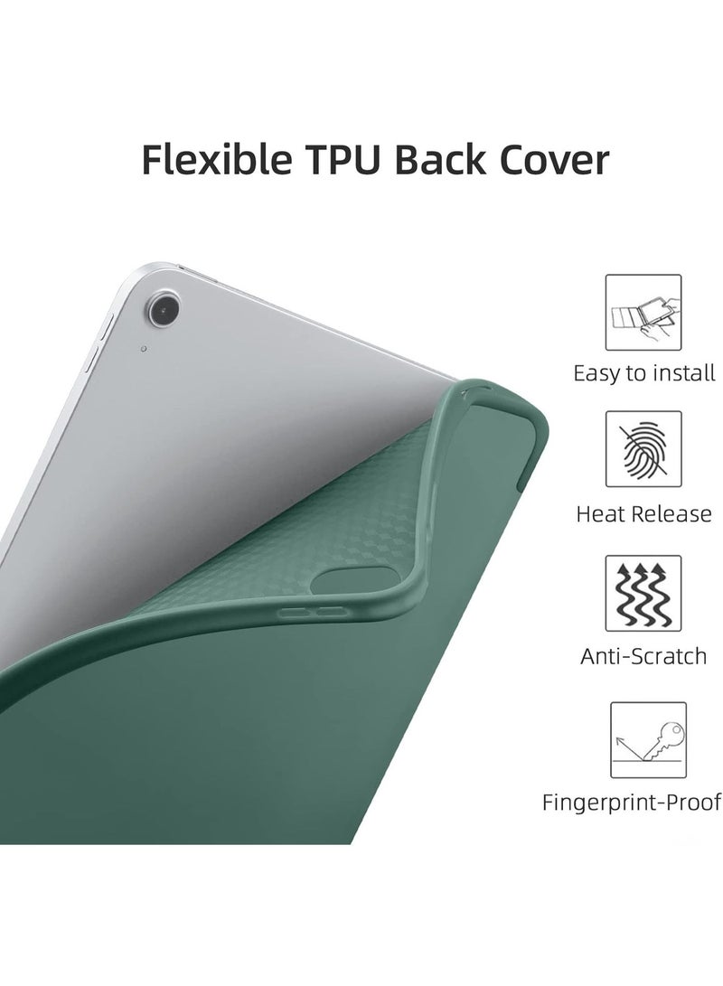 جراب لجهاز iPad (A16) الجيل الحادي عشر 11 بوصة 2025، جراب لجهاز iPad الجيل العاشر 2022 10.9 بوصة مع حامل قلم، غطاء خلفي ناعم من مادة TPU، غطاء حماية ذكي ثلاثي الطيات، خاصية التشغيل/الإيقاف التلقائي - Image 2