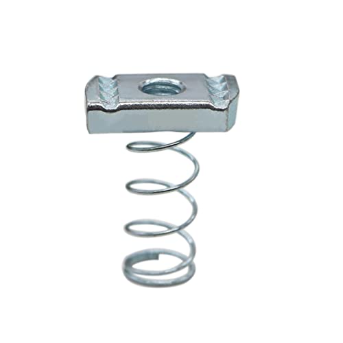 Xadnitu Strut Channel Nuts, 1/4"-20 Spring Channel Nut with Zinc Electroplate Finish, Long Spring Nuts Great for Use with Unistrut Channels (10 Pack) - Image 4