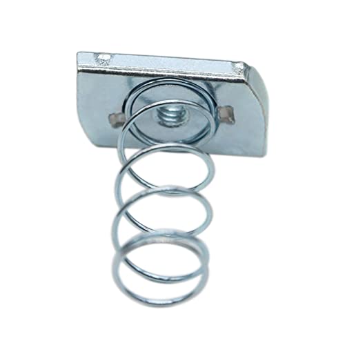Xadnitu Strut Channel Nuts, 1/4"-20 Spring Channel Nut with Zinc Electroplate Finish, Long Spring Nuts Great for Use with Unistrut Channels (10 Pack) - Image 5