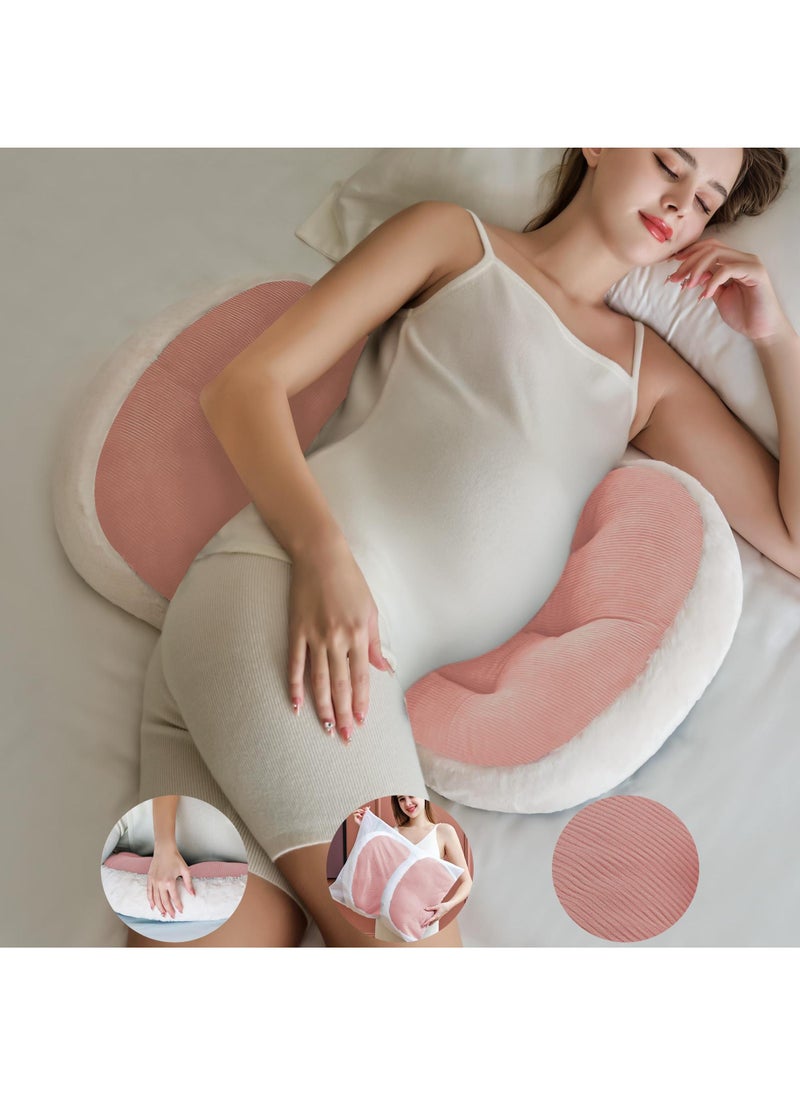 Y&D Pregnant Women's Pillow For Waist Protection Side Lying Pillow Abdominal Support Sleeping During Pregnancy U-Shaped Backrest Pillow Adjustable Removable And Washable With A Laundry Bag  - Image 1