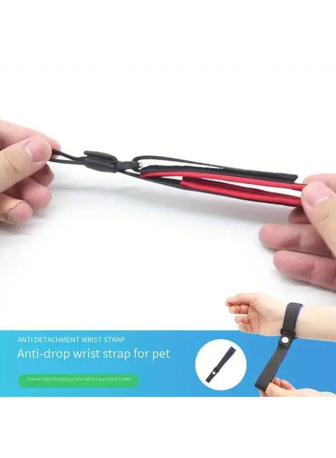 مقود الكلاب الأزرق العقعق المضاد للسقوط، حزام قابل للسحب يحرر اليدين، ومشد مضاد للسرقة للحيوانات الأليفة الصغيرة والمتوسطة - Image 2