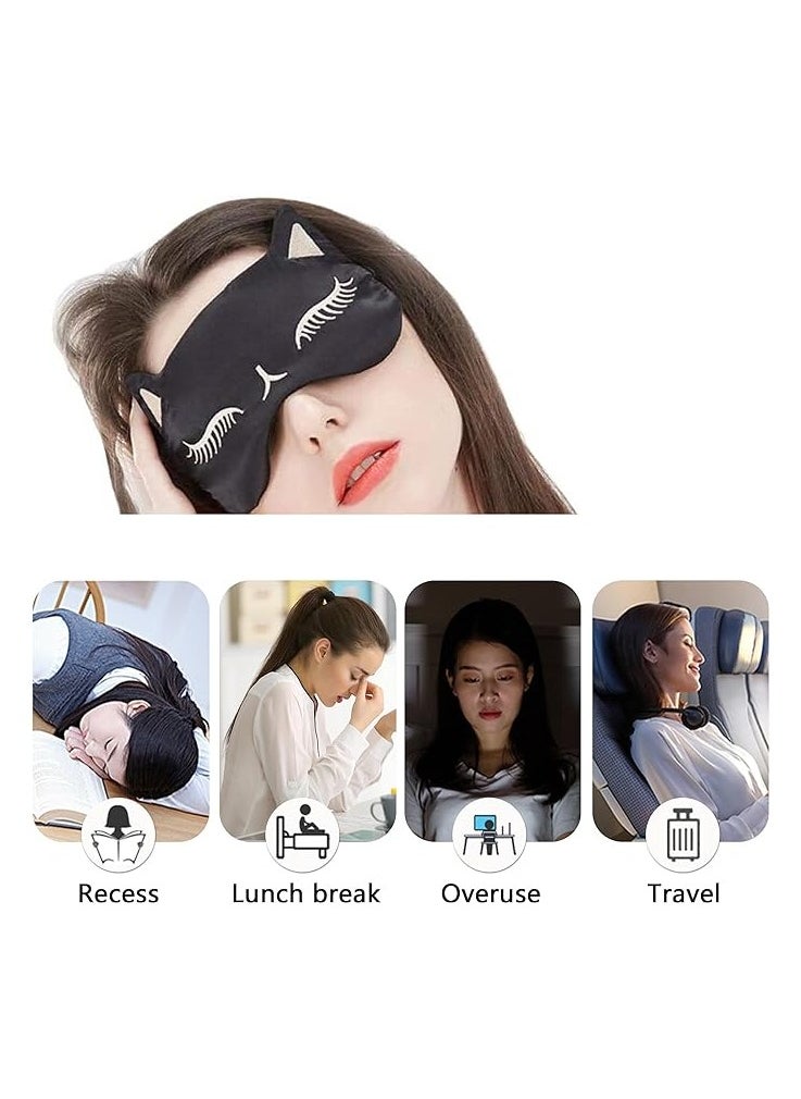 Royee - Cat Eye Natural Silk Sleep Mask Smooth and Soft Eye Covers for Sleeping - Image 1