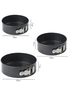 The Bakers Hub The bakers hub Non Stick Spring Form 6 7 and 8 inch Round 3 pcs Set for Cheese Cake  - Image 3