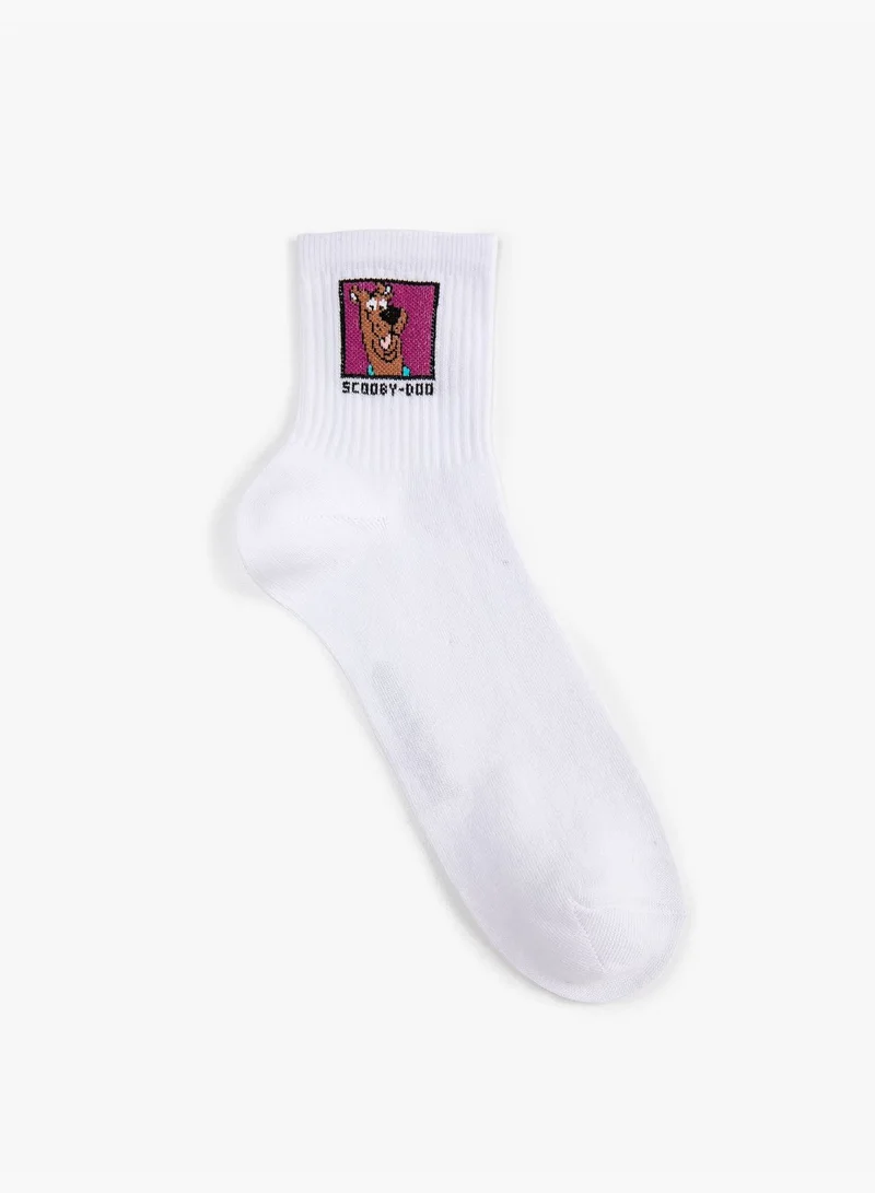 KOTON Scooby Doo Socket Socks Licensed Embroidered