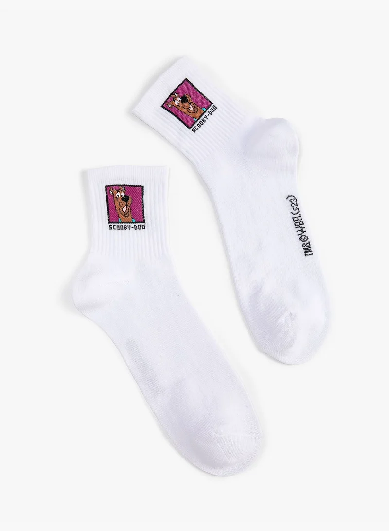 KOTON Scooby Doo Socket Socks Licensed Embroidered