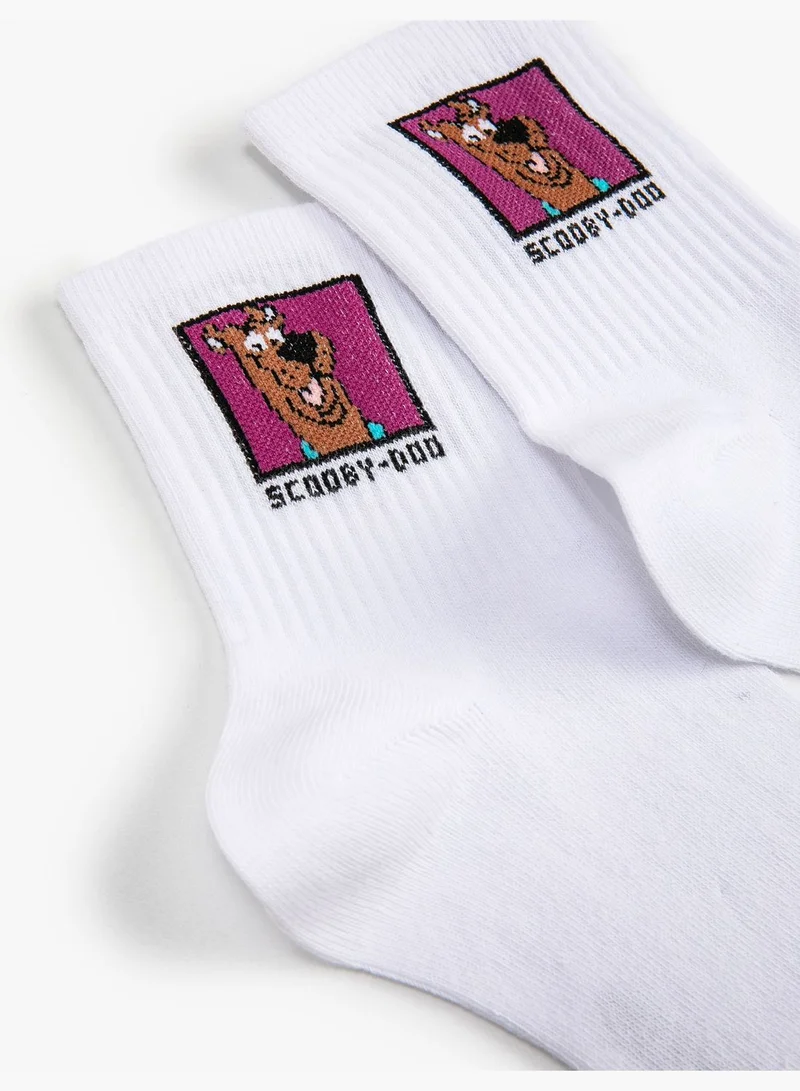 KOTON Scooby Doo Socket Socks Licensed Embroidered