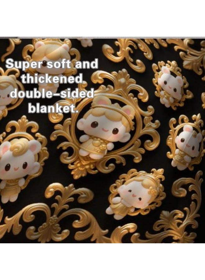 عام بطانية رقيقة من الفانيلا الكرتونية للأطفال والرضع (دافئة ومريحة، ومناسبة للنوم والألعاب) 70 سم * 100 سم - Image 3