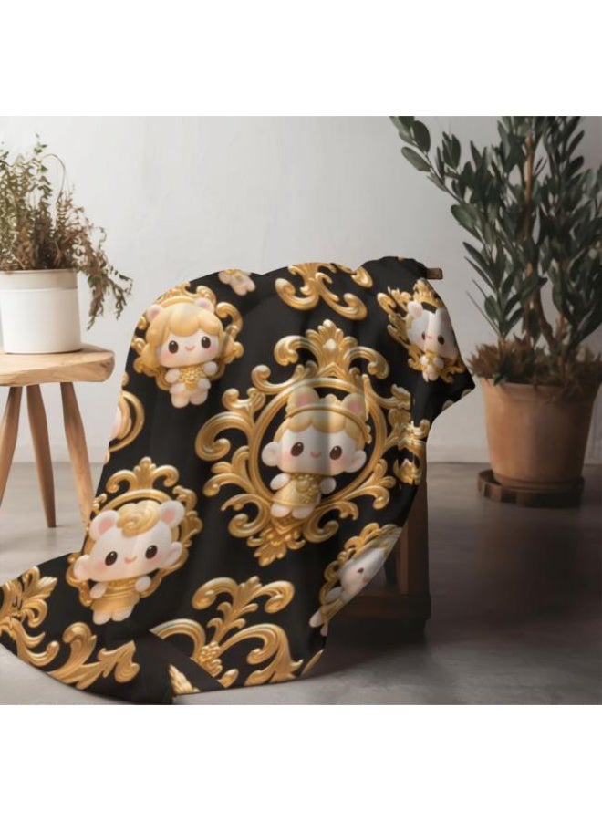 عام بطانية رقيقة من الفانيلا الكرتونية للأطفال والرضع (دافئة ومريحة، ومناسبة للنوم والألعاب) 70 سم * 100 سم - Image 4