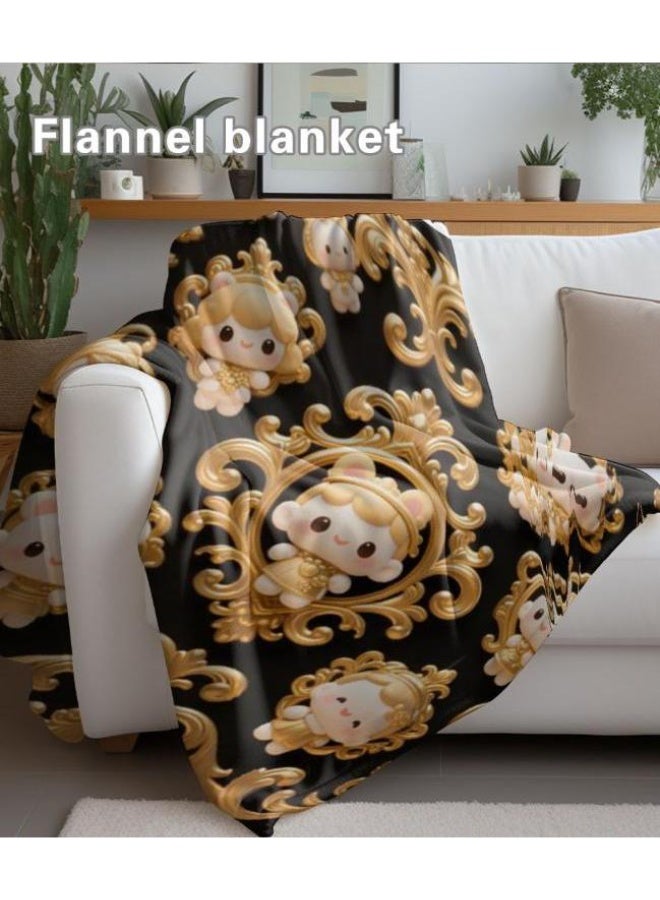 عام بطانية رقيقة من الفانيلا الكرتونية للأطفال والرضع (دافئة ومريحة، ومناسبة للنوم والألعاب) 70 سم * 100 سم - Image 5