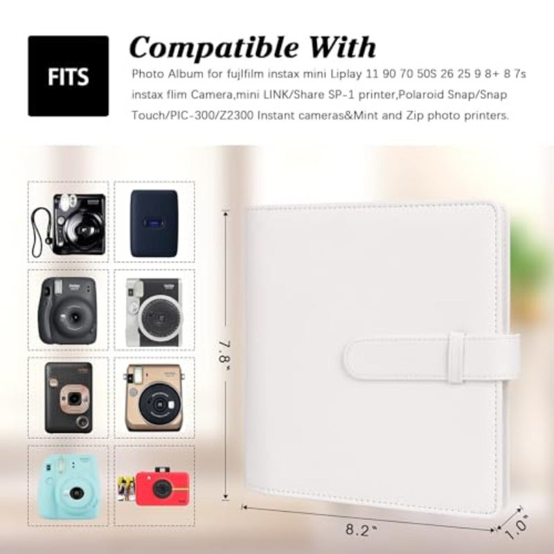 256 Photos Album for Fujifilm Instax Mini Camera Polaroid 2x3 Zink Pictures Photo Album Book for Fujifilm Instax Mini 11 12 9 90 70 40 8 Instant Camera For Instax Mini Instant Film White - Image 5
