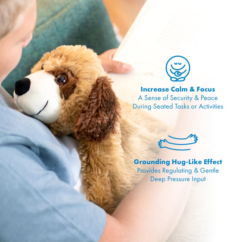 Harkla Weighted Lap Animal for Kids (5lbs) - Includes Dog Cover and Inside Weight - Weighted Stuffed Animals Help with ASD & SPD - Image 5