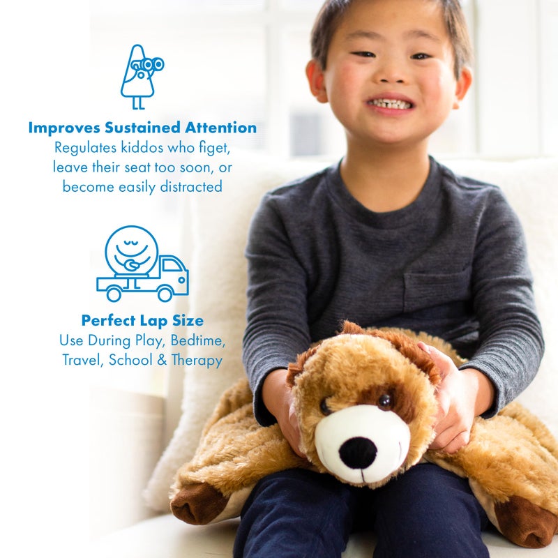 Harkla Weighted Lap Animal for Kids (5lbs) - Includes Dog Cover and Inside Weight - Weighted Stuffed Animals Help with ASD & SPD - Image 3