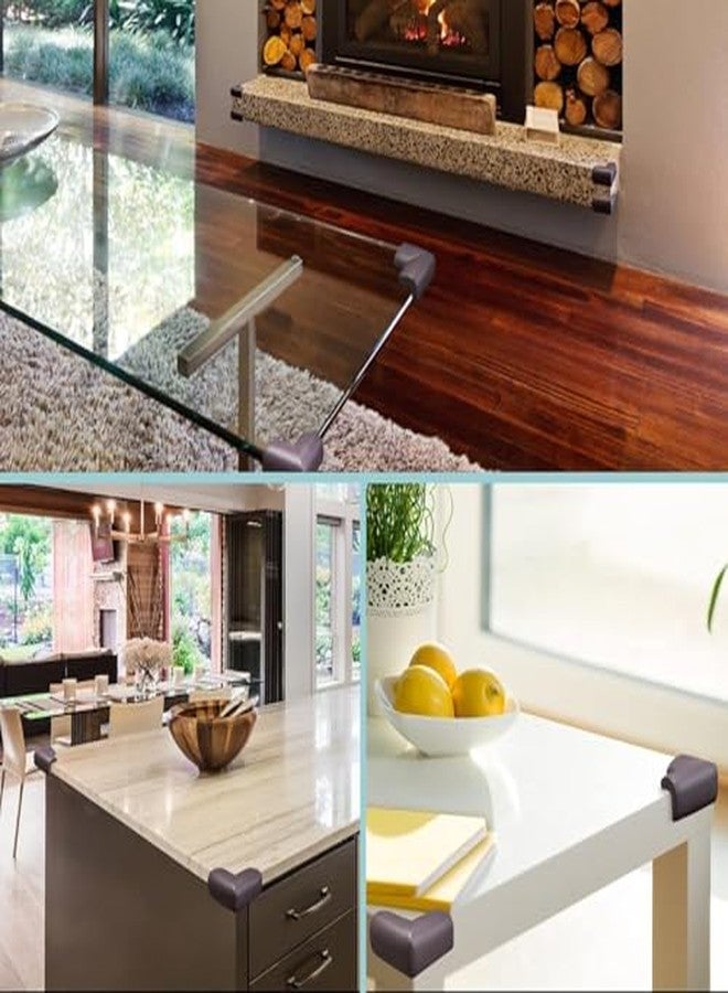 TEKCOOL واقيات زوايا الأثاث من TEKCOOL لحماية الأطفال، 8 قطع، لاصقة مسبقًا بشريط 3M، واقيات حواف مزودة بوسائد إسفنجية مقاومة للأطفال، حماية للأطفال، غير سامة، خالية من مادة BPA، بني - Image 5