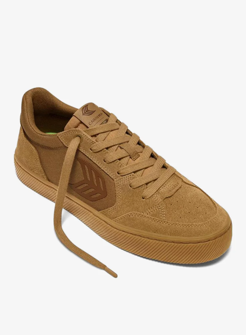 كاريوما VALLELY PRO Gum Camel Suede and Cordura Dark Camel Logo Sneaker