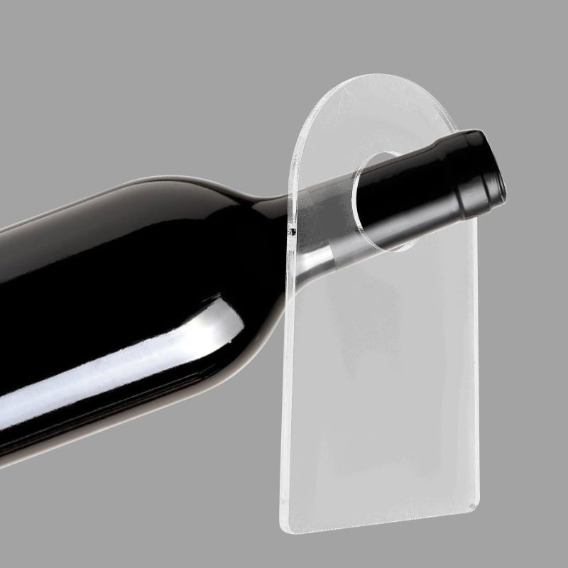2Pcs Clear Acrylic Wine Bottle Rack Freestanding Kitchen Bar Countertop Storage Organizer - Image 5