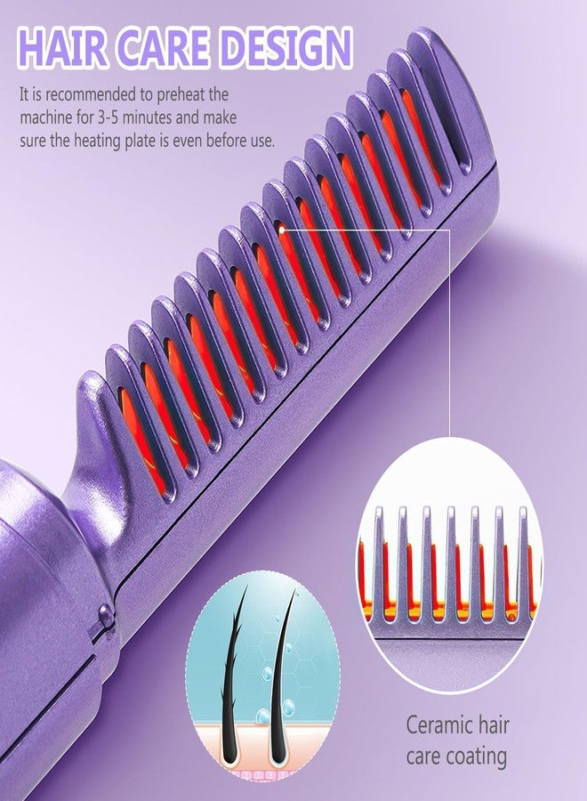 ANGENIL Wireless Hair Straightening Brush | Rechargeable Hair Straightener Brush For Women | Cordless Heat Straightener Comb, Electric Hair Brush Straightener with Negative Ion (Multicolored) - Image 2