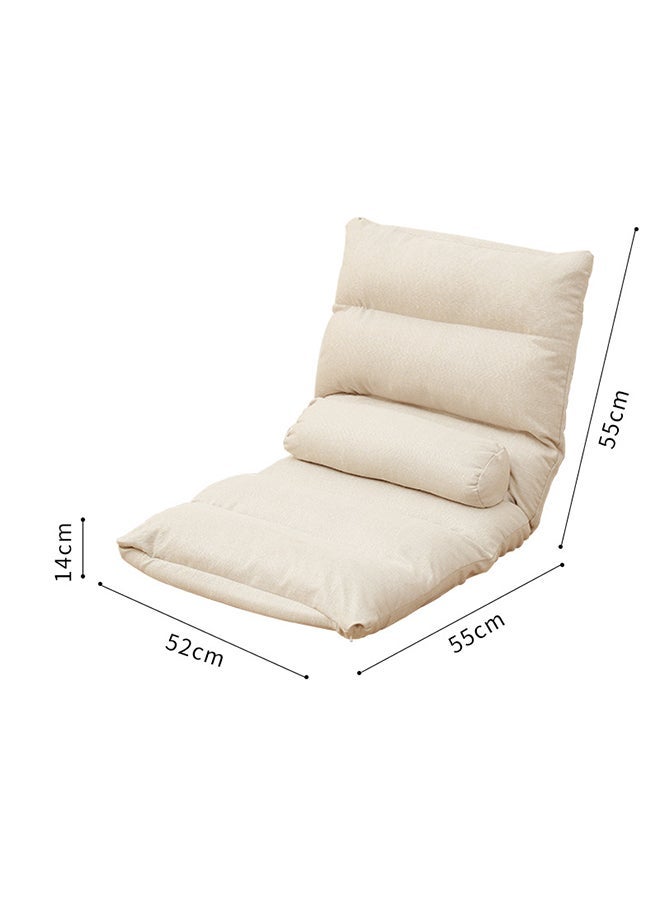 Hihonor Lounge Chair,Floor Chair with Support,Adjustable Position/Removable for Cleaning,Suitable for Family Gatherings/Outdoor Camping(White) - Image 4