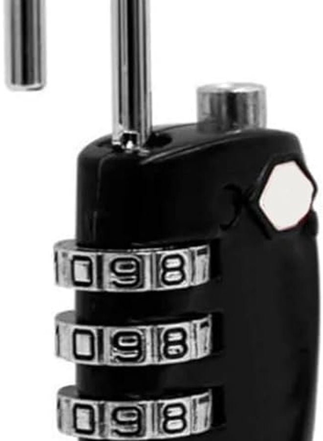 Black 4 Digit Combination Padlock Alloy Robust Safe Password Lock for Home Factory - Image 2