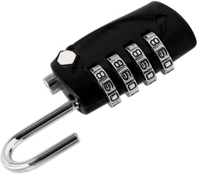 Black 4 Digit Combination Padlock Alloy Robust Safe Password Lock for Home Factory - Image 3