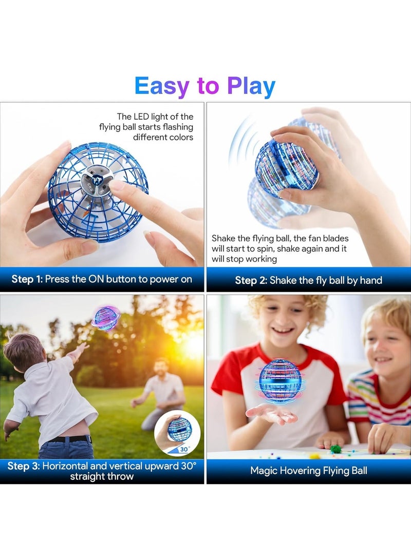 Flying Spinner Ball with LED Lights, Smart Hover Flying Toy with Enclosed Propellers, Multiple Flight Modes, ABS Material, for Kids Ages 6+, Multicolor - Image 4