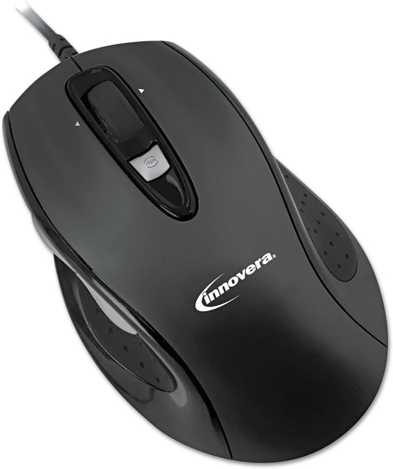 Innovera IVR61014 USB 20 Right Hand Use FullSize Wired Optical Mouse  Black - Image 1