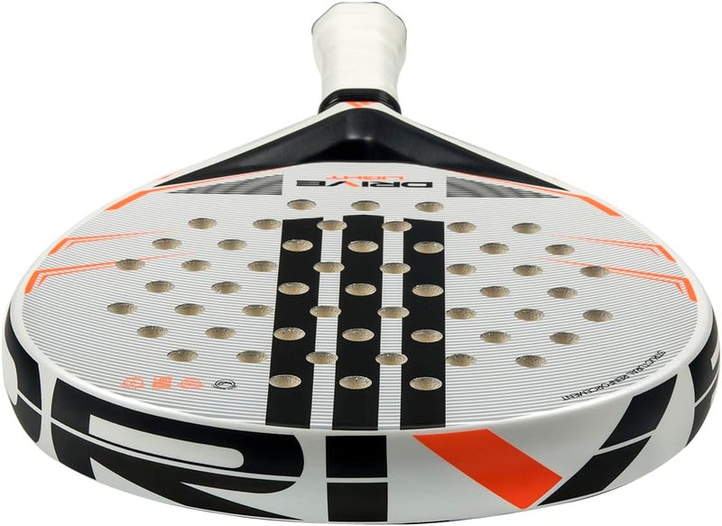 Adidas Drive Light 2026 Padel Racket - Lightweight Performance Racquet For Control, Power & Comfort - White/Orange - Image 4