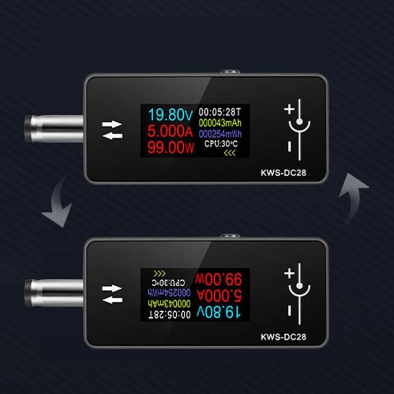 DC Charging Tester with 0 96 Inch TFT Display Bidirectional Detection Intelligent Memory Max Value Recording - Image 3