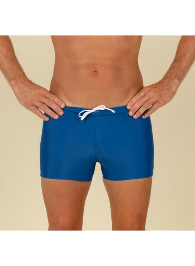 NABAIJI Men's Swimming Swim Shorts - Boxer 100 Basic -Blue - Image 4