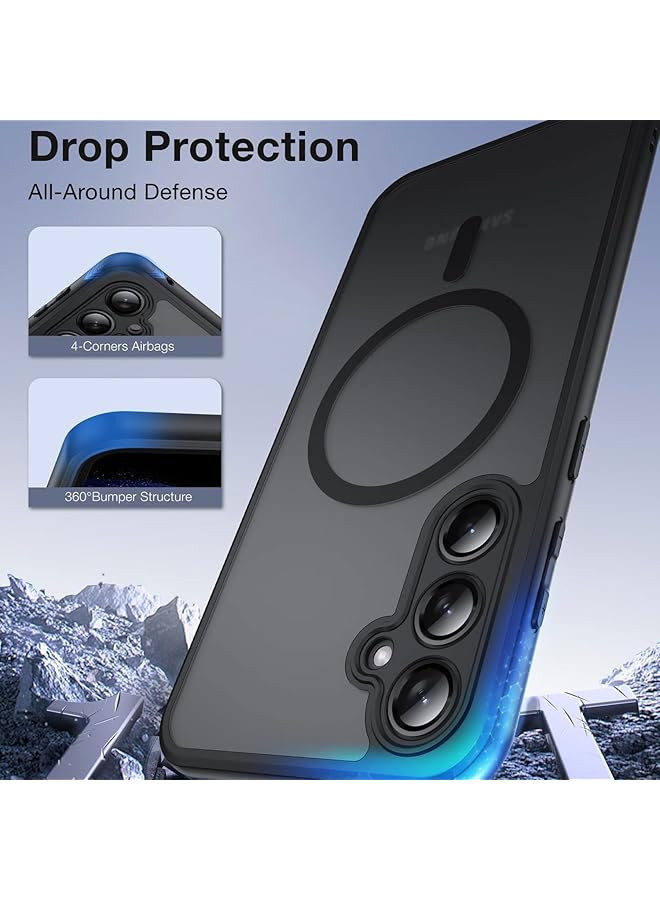 إيروريكس غطاء مغناطيسي 1+1 وواقي شاشة لهاتف سامسونج جالاكسي A55 متوافق مع ماج سيف مصنوع من فولاذ البولي كربونات فائق النحافة ومقاوم للسقوط والصدمات A55 - Image 5