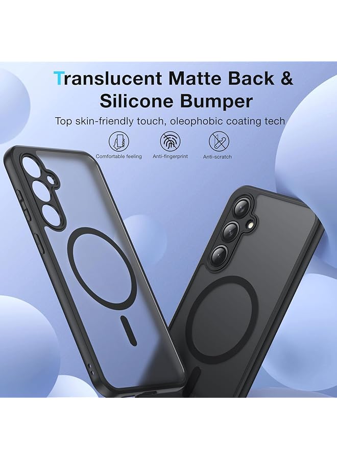 إيروريكس غطاء مغناطيسي 1+1 وواقي شاشة لهاتف سامسونج جالاكسي A55 متوافق مع ماج سيف مصنوع من فولاذ البولي كربونات فائق النحافة ومقاوم للسقوط والصدمات A55 - Image 2