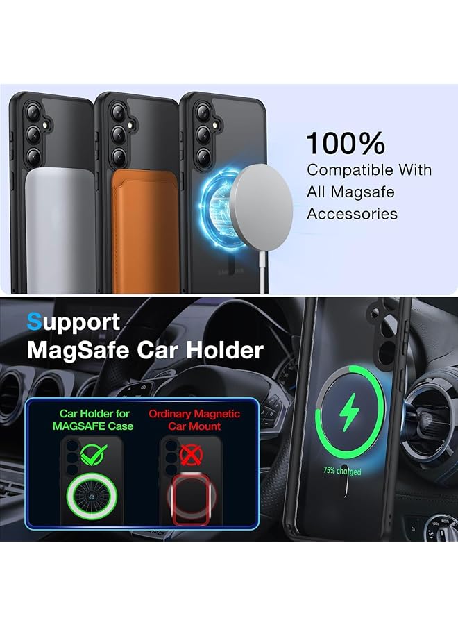 إيروريكس غطاء مغناطيسي 1+1 وواقي شاشة لهاتف سامسونج جالاكسي A55 متوافق مع ماج سيف مصنوع من فولاذ البولي كربونات فائق النحافة ومقاوم للسقوط والصدمات A55 - Image 3