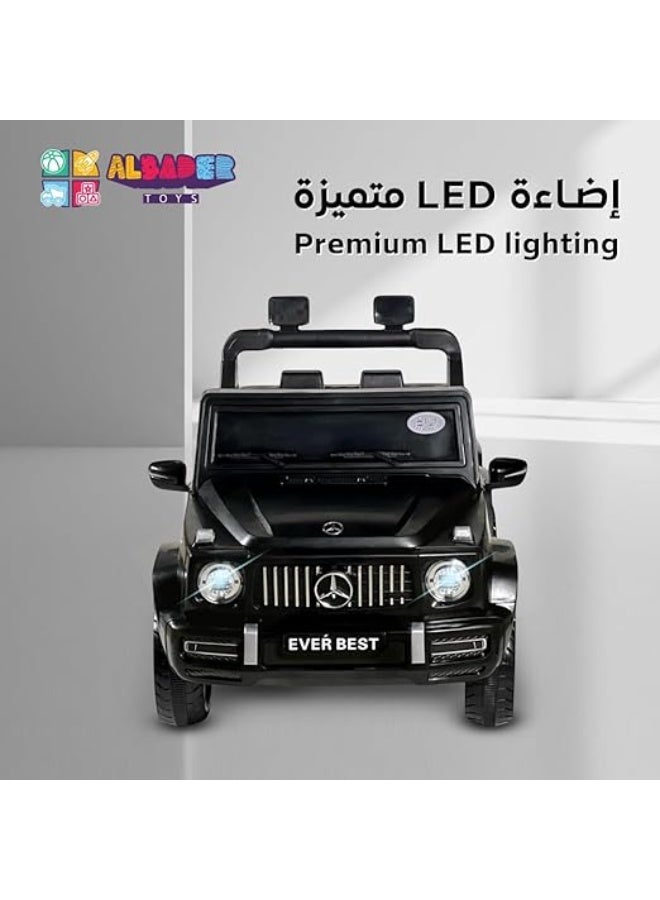 البدر سيارة مرسيدس كهربائية بتصميم من البدر للاطفال، سيارة مرسيدس بنز جي كلاس بيك اب للاطفال مع بطارية 12 فولت و4 محركات كبيرة، سياره ركوب مرسيدس 6 عجلات للاطفال من عمر 3-10 سنوات - Image 5