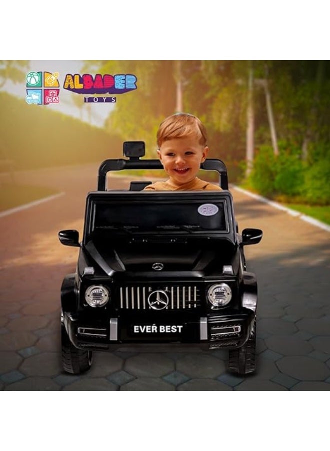 البدر سيارة مرسيدس كهربائية بتصميم من البدر للاطفال، سيارة مرسيدس بنز جي كلاس بيك اب للاطفال مع بطارية 12 فولت و4 محركات كبيرة، سياره ركوب مرسيدس 6 عجلات للاطفال من عمر 3-10 سنوات - Image 2