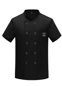 NIBEMINENT Chef Uniform Short Sleeve Summer Women's Dining Kitchen Work Wear Clothing Cake Shop Baker Chef Overalls  - Image 1