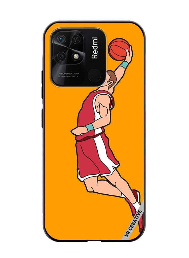 VR CREATIVE Protective Case Cover For Xiaomi Redmi 10C Basketball Player Dunking Design Multicolour - Image 1