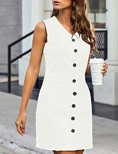 LookbookStore Summer Dresses for Women Summer Dress for Women Dresses Womens Casual Dress Homecoming Juniors Womens Brilliant White Size L Size 12 14 - Image 5