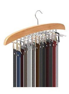 Y&D 2Pcs Pack Tie Belt Hangers Adjustable 24 Clip Scarf Racks Holder Hook Hanger for Closet Organizer Storage Beige  - Image 5