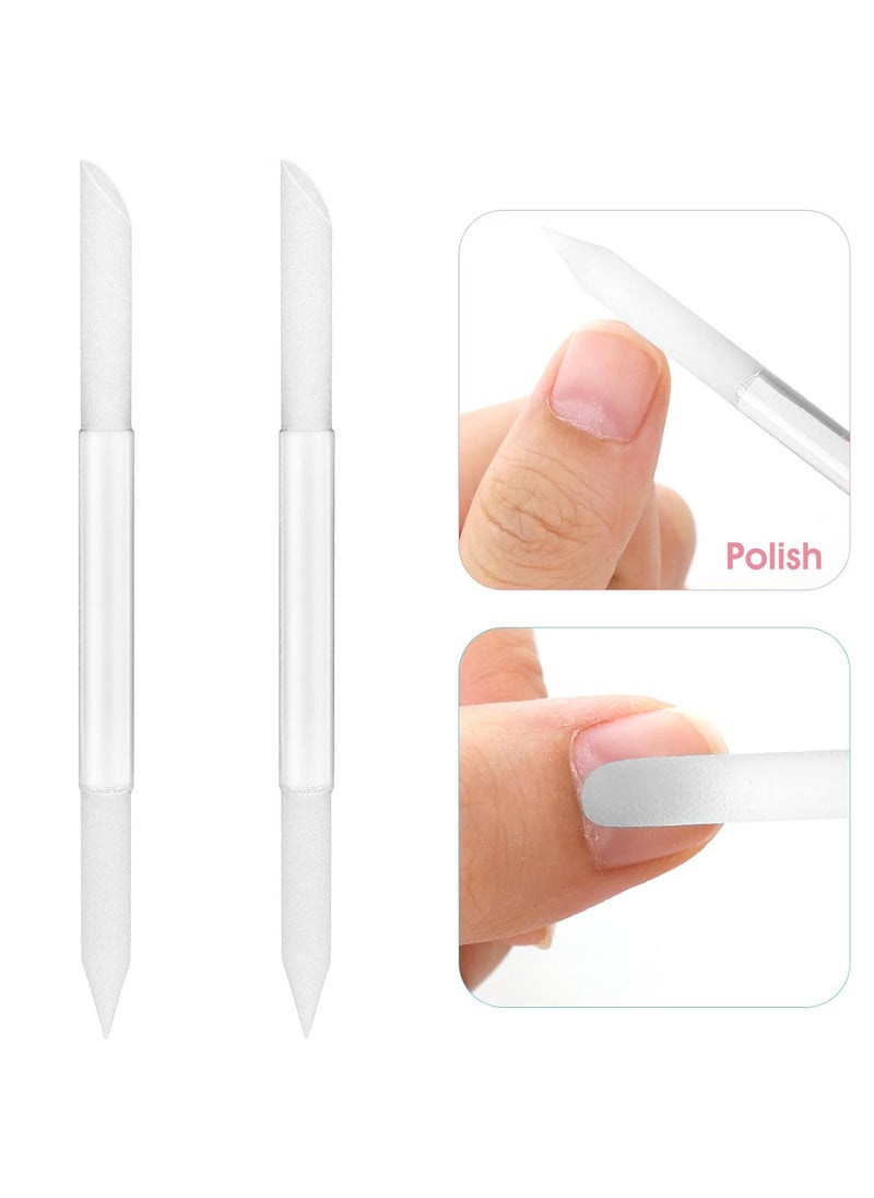 Generic 5 Glass Nail File with 2 Double-Headed Manicure Sticks, Reusable Nail Files for Delicate Polishing, Cleaning, and Nail Care  - Image 3