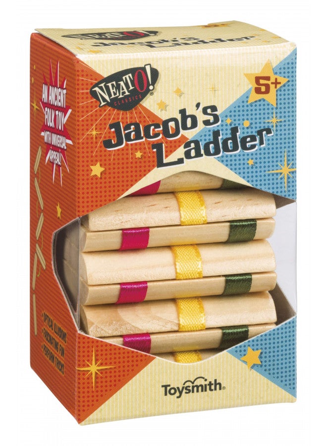 Toysmith Neato Classics Jacob's Ladder Retro Wooden Puzzle Toy 6195 - Image 1