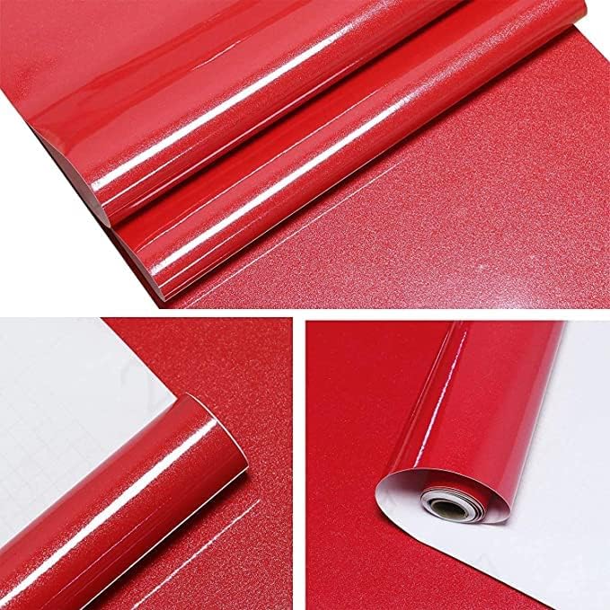 LIVECOOL High Gloss Red Car Body Wrap Vinyl Decals Air Release Film Wrap for Cars Motorcycle DIY Free Tool Air Release Decal Sheet (12 X 62 Inch, Red Wrap) - Image 3
