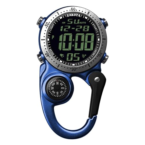 Dakota Digital Backpacker Clip, Fob and Pocket Watch, Alarm, Stopwatch, Timer and Dual Time, Outdoor Gifts for Men and Women, Tactical Digital Watch - Image 1